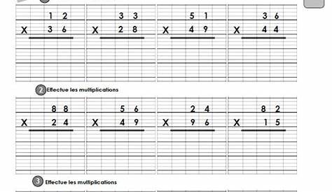 Tables de multiplication : CE2 - Cycle 2 - Exercice évaluation révision
