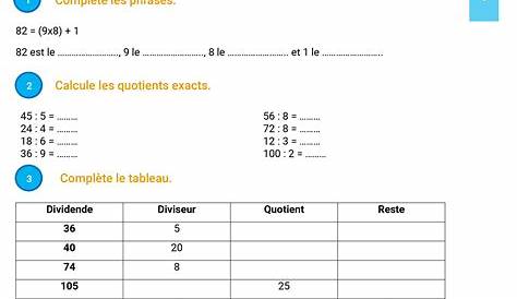 Division Cm1 : A imprimer, plastifier et à laisser à disposition de