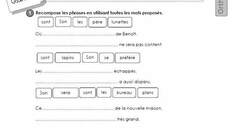 ce2: exercices homophones son-sont ORTHOGRAPHE