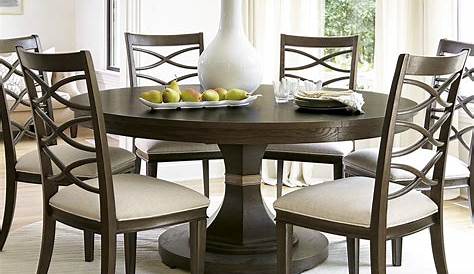 California Rustic Oak Expandable Round Dining Table 64" Zin Home