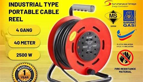 Extension Cable Reel Malaysia MYDIYSDNBHD Electric With 4 Gang