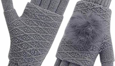 Handschuhe Damen Winter Herbst Student Dicke Samt Schafwolle Purpur