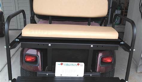 EZGO RXV Golf Cart Flip Folding Rear Back Seat Kit, 2008 & Up - Stone