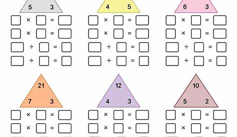 Multiplication and Division Fact Family Worksheets! Fact family