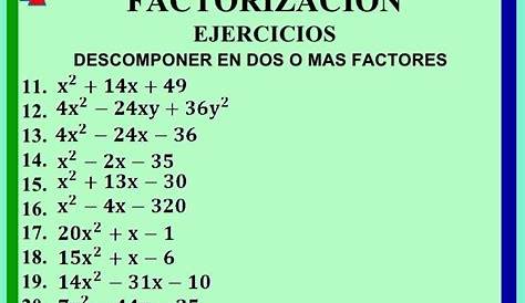 factorar o descomponer en dos factores - Brainly.lat