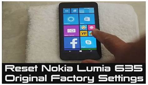 Nokia Lumia 635 Factory Reset - delete everything - YouTube