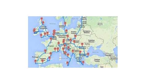 Faire le tour de l’Europe (itinéraire au choix, moyens de transports