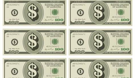 Fake Money Printable Pdf