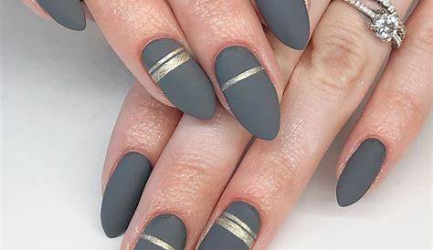 Fall French Tip Nails Grey
