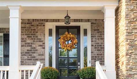 Fall Front Porch Ideas With Bench