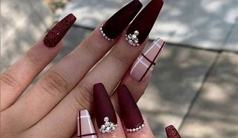 Fall Nails With Coffin Shape