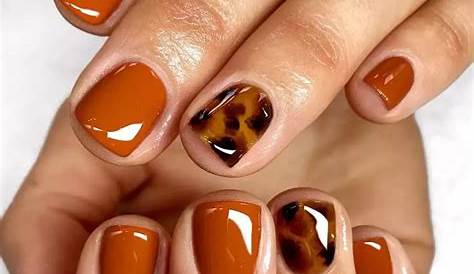 Fall Season Nails Colors Orange
