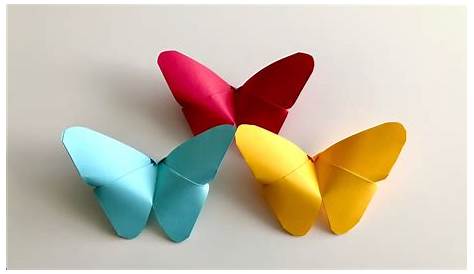 Origami Schmetterling basteln mit Papier - Origami Tiere falten: DIY