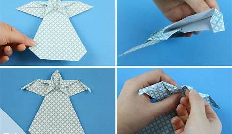 Origami Engel falten - Anleitung für einen Faltengel aus Papier