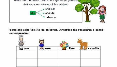Familias de palabras exercise Villalba, School Subjects, Online