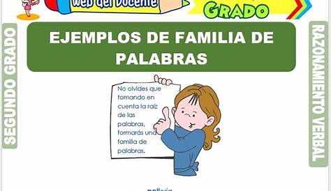 Fichas De Familia De Palabras Para Segundo Grado