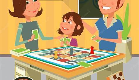 Familia Jugndo Juegos De Mesa Animado : Juegos de mesa para niños