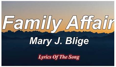Unveiling The Heart Of Family Ties Through "family Affair Lyrics"