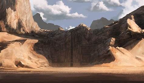 3D Fantasy Desert Landscape Stock Illustration - Illustration of