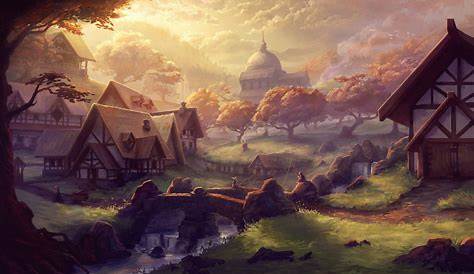 Fantasy Village by Sketchshido on DeviantArt
