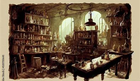 The Alchemist Laboratory , Kashuse Nuage on ArtStation at http://www