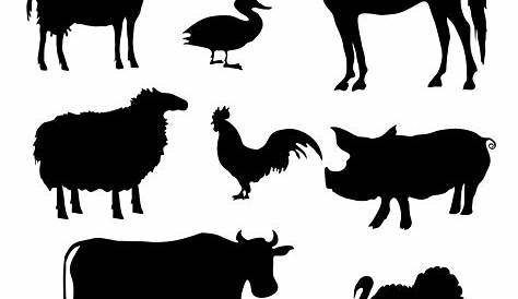 Farm Animal Silhouette Clip Art Free at GetDrawings | Free download