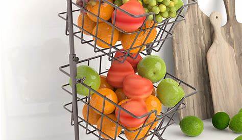 Farmhouse Fruit Holder Red Barrel Studio® Basket With Banana Hanger Regal