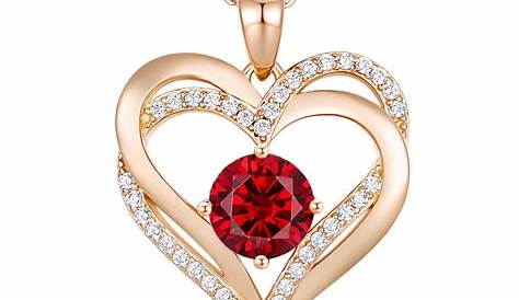 Fashion Heart Shape Pendant Necklace Unique Crystal Jewelry for Women