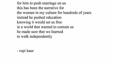 Rupi kaur father kindest words women like you drown oceans | Words