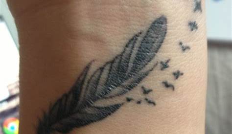 57 Attractive Wrist Feather Tattoos