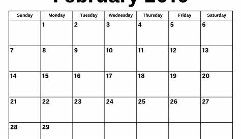 February 2016 calendar Royalty Free Vector Image