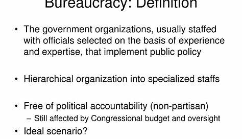 Federal Bureaucracy Definition Magruder’s American Government Online Presentation