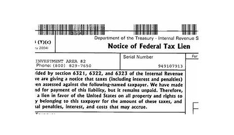 What Is a Federal Tax Lien? - Tomes Law Firm, PC
