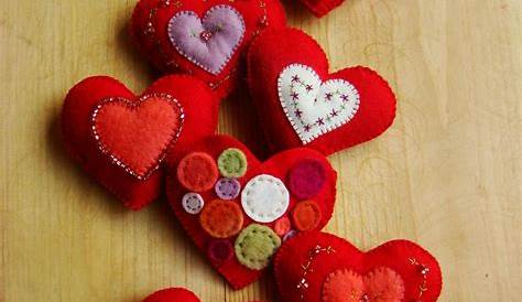Felt Valentine Crafts For Kids Ornament Patchwork Heart Quilted Heart