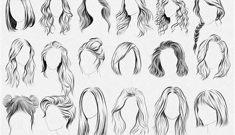 Female Hairstyles Drawing Hair Reference | Anime drawings sketches