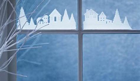 Weihnachts-Fensterdeko aus Papier