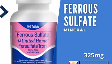 Ferrous Sulfate 325mg Tablet Iron 325 Mg Generic For Feosol 100 s