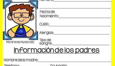 Modelos de fichas "datos de alumnos" | Recursos para el Aula | Spanish