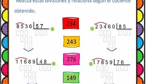 💙 DIVISIONES 💙 Tercero de Educación Primaria (8 años)