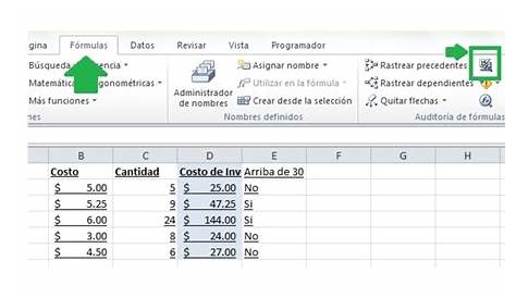 Fórmulas en Excel hojas de cálculo a nivel intermedio