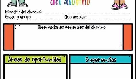 Ejemplos De Fichas Descriptivas De Alumnos De Preescolar Nuevo Ejemplo