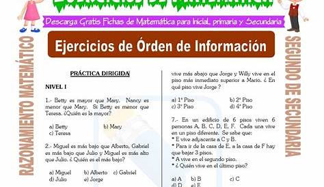 Ejercicios de Ángulos para Segundo de Secundaria - Matemática