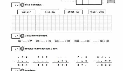 MATHS 12 CE1 : la soustraction posée avec des retenues - La classe des