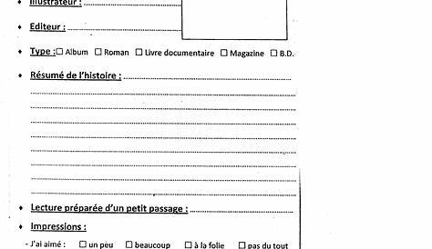 exemple de fiche de lecture d'un article