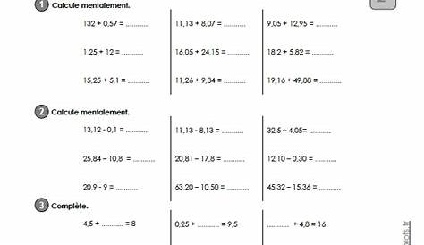 Exercices De Maths Cm1 À Imprimer Gratuit - PrimaNYC.com