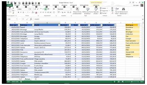 Suivi des comptes bancaires avec Excel