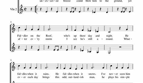 Fiddler On The Roof Violin Sheet Music Free