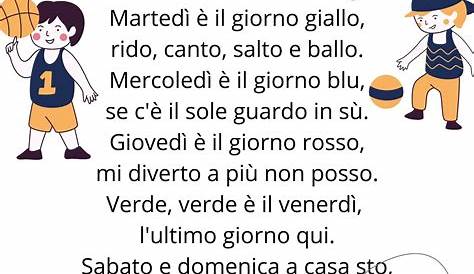 Filastrocca della settimana (animazione e scheda) - Fantavolando nel