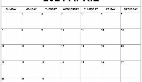 Fillable Calendar April 2024