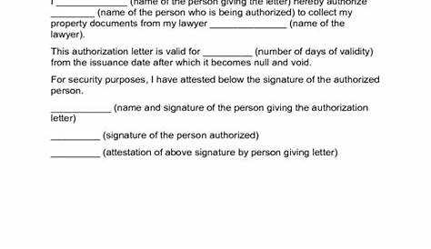 Sample of Authorization Letter